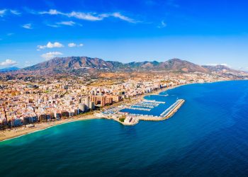 Fuengirola,City,Beach,And,Marina,Aerial,Panoramic,View.,Fuengirola,Is